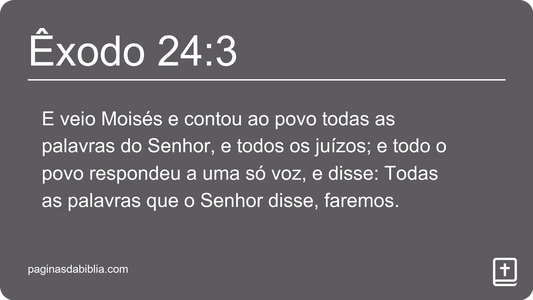 Êxodo 24:3