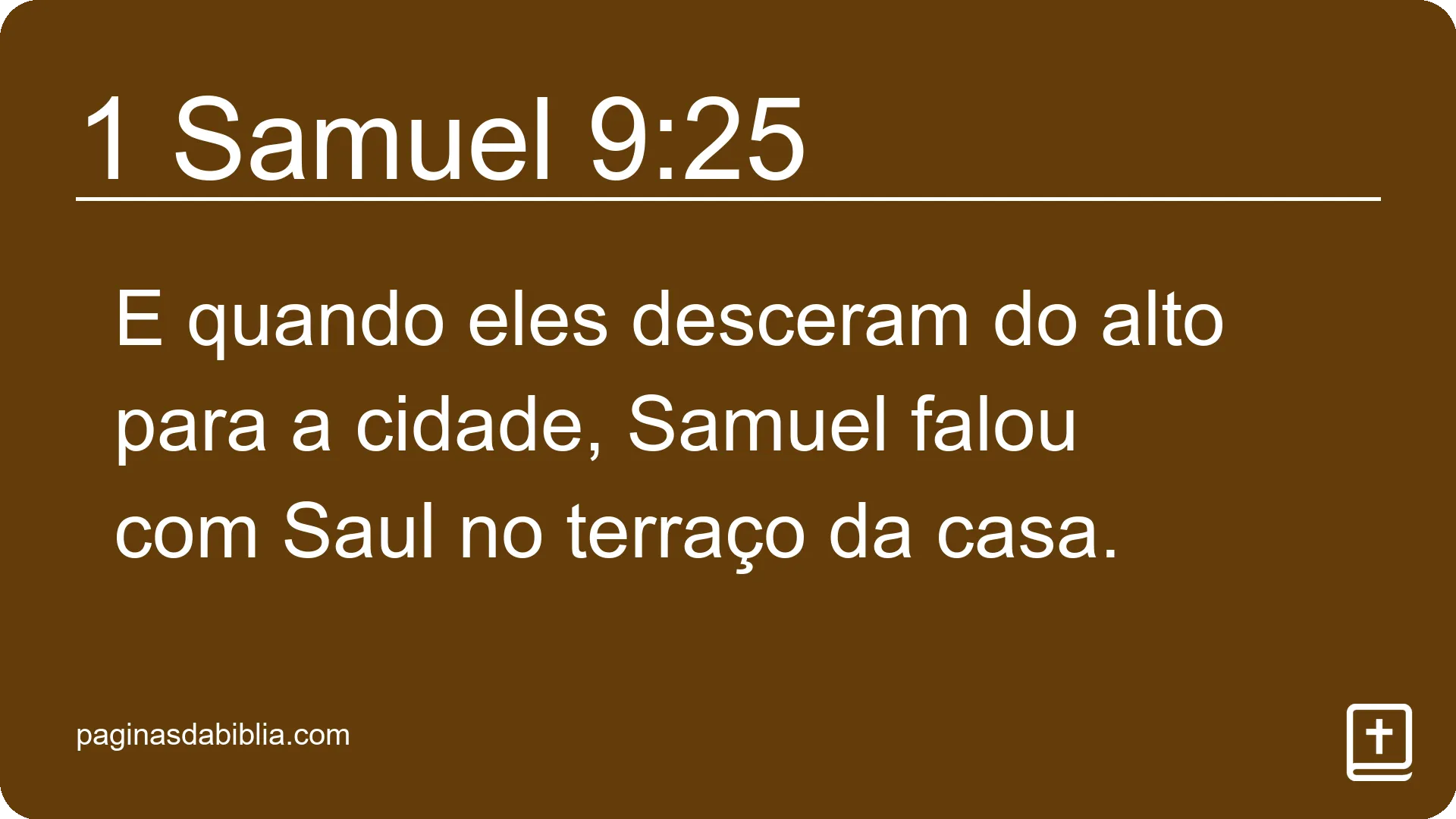 1 Samuel 9:25