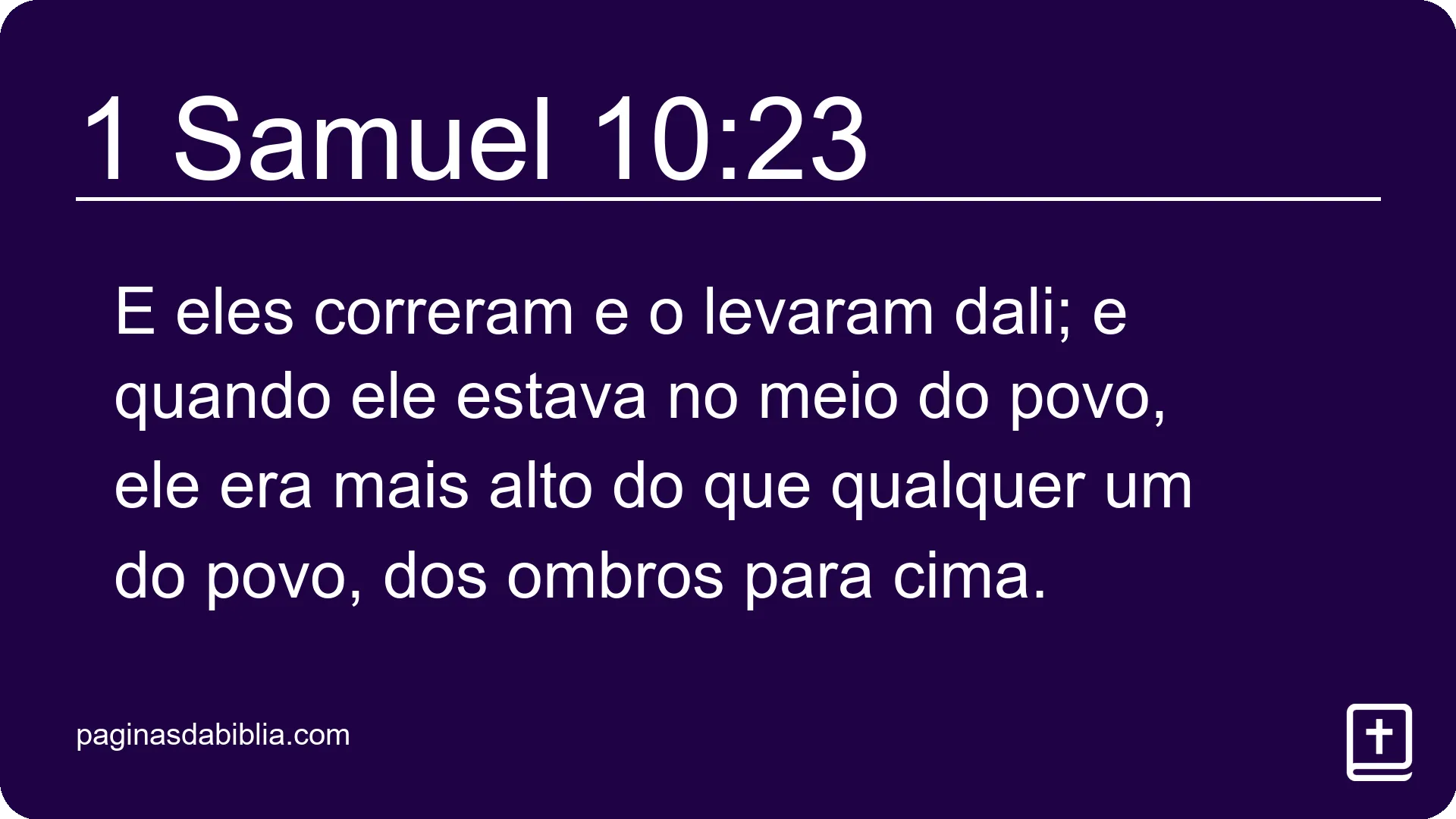 1 Samuel 10:23