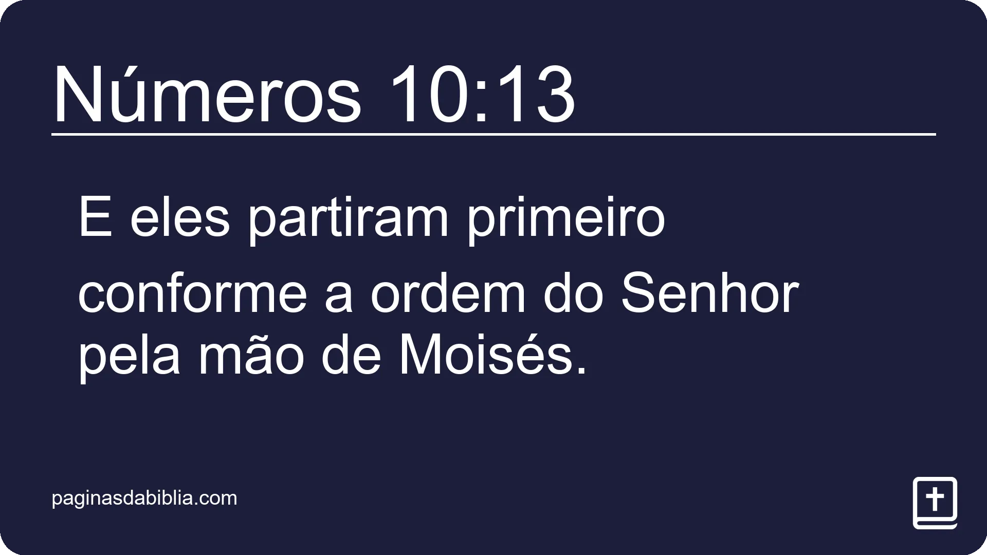 Números 10:13