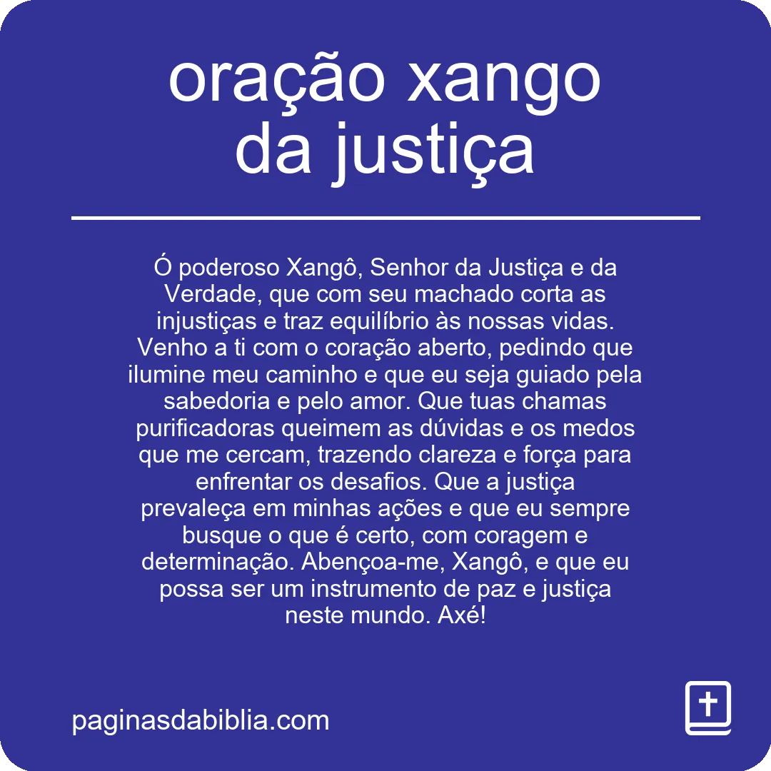 oração xango da justiça