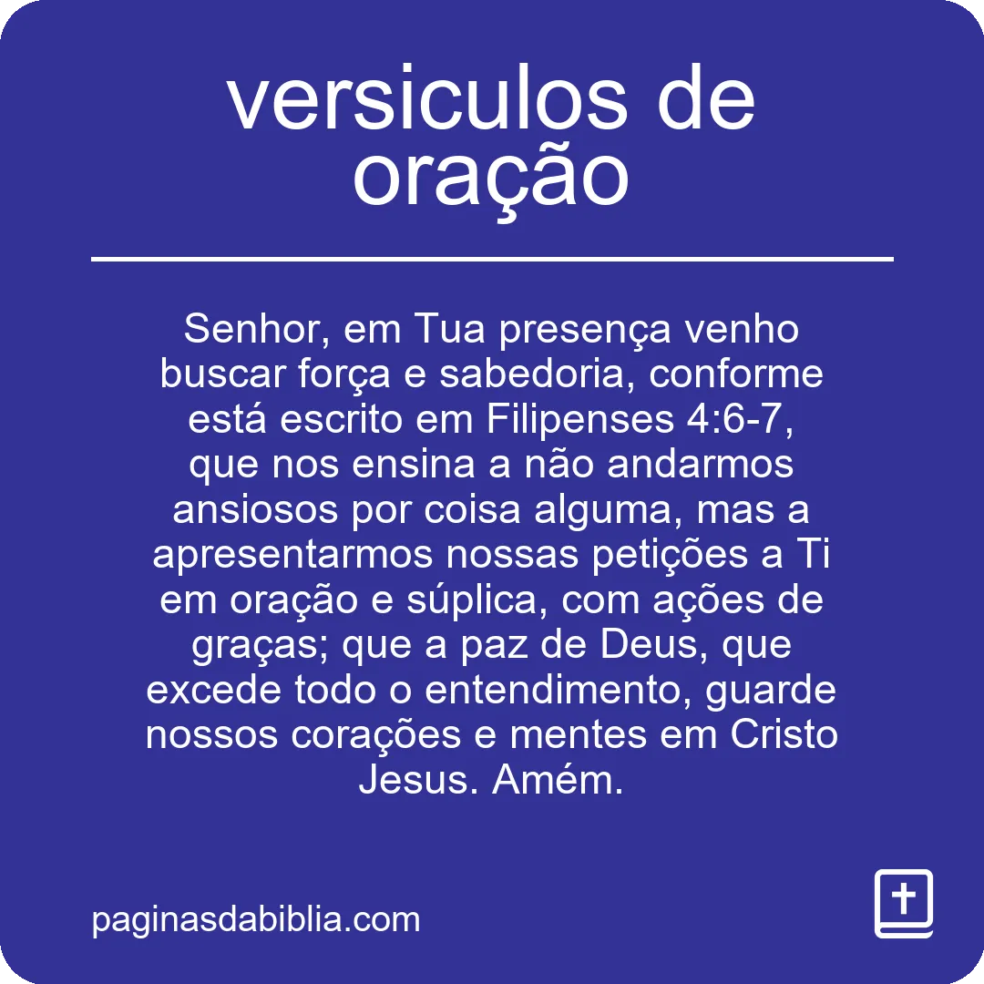 versiculos de oração