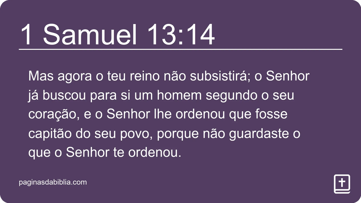 1 Samuel 13:14