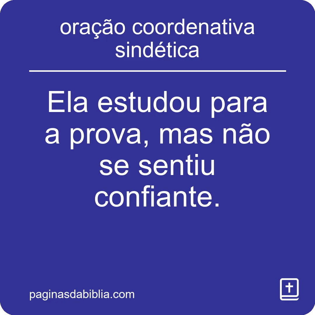 oração coordenativa sindética