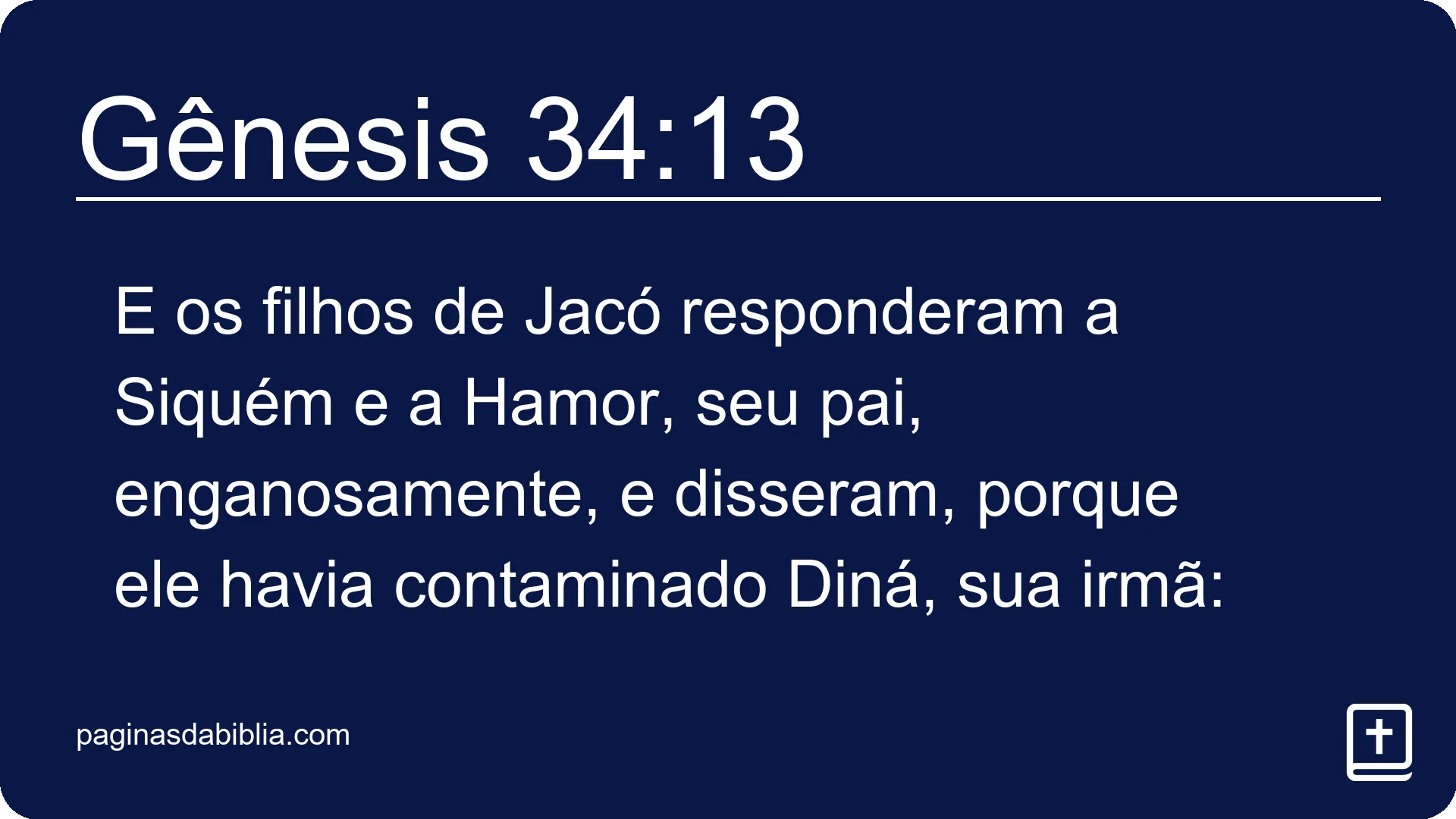 Gênesis 34:13