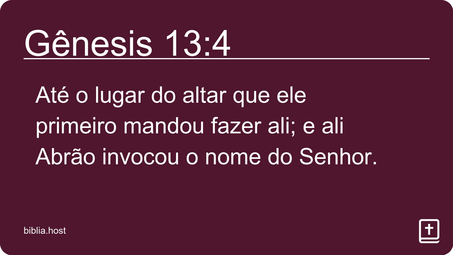 Gênesis 13:4