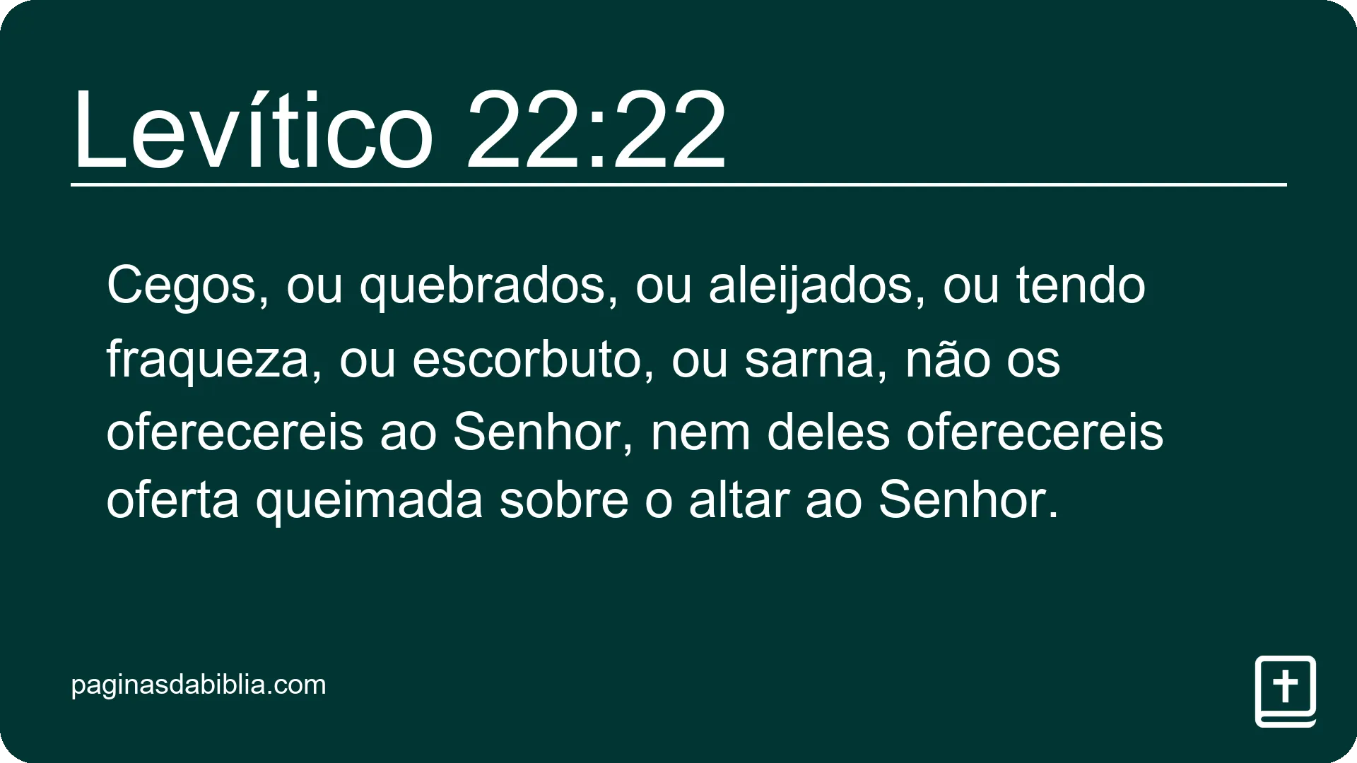 Levítico 22:22