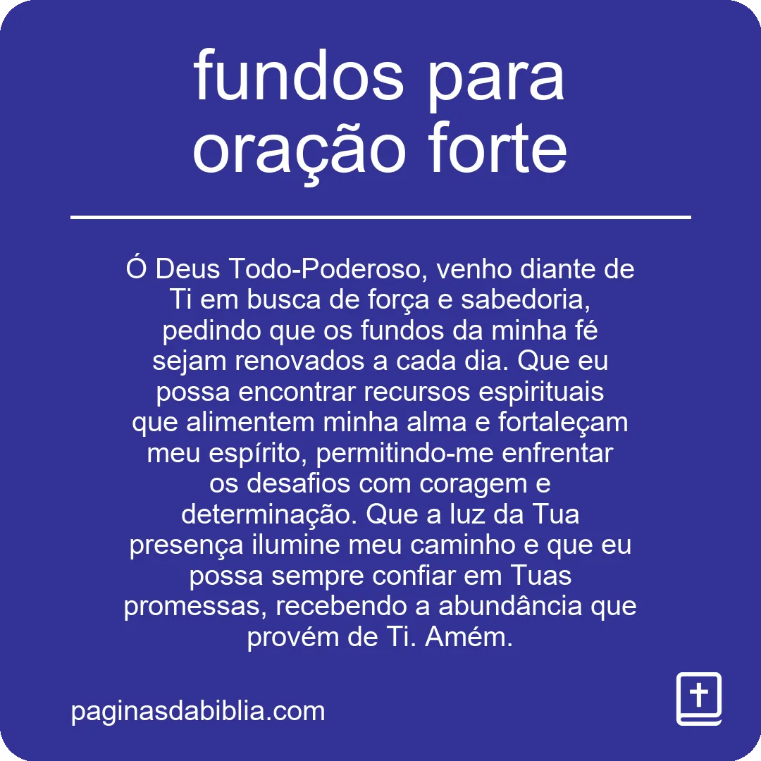 fundos para oração forte