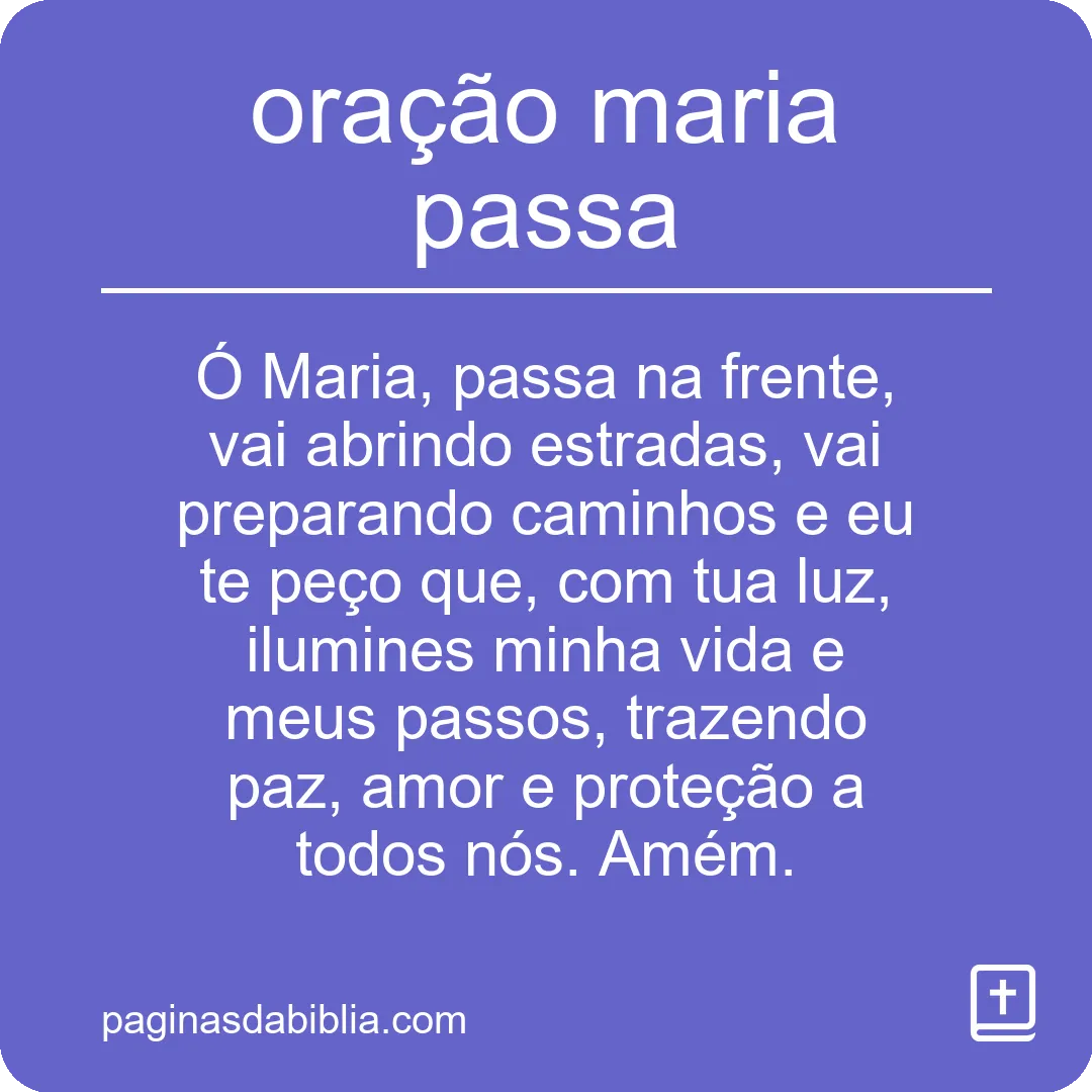 oração maria passa