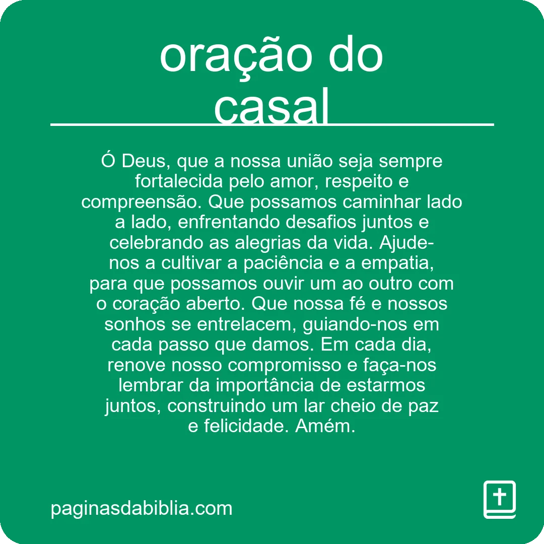 oração do casal