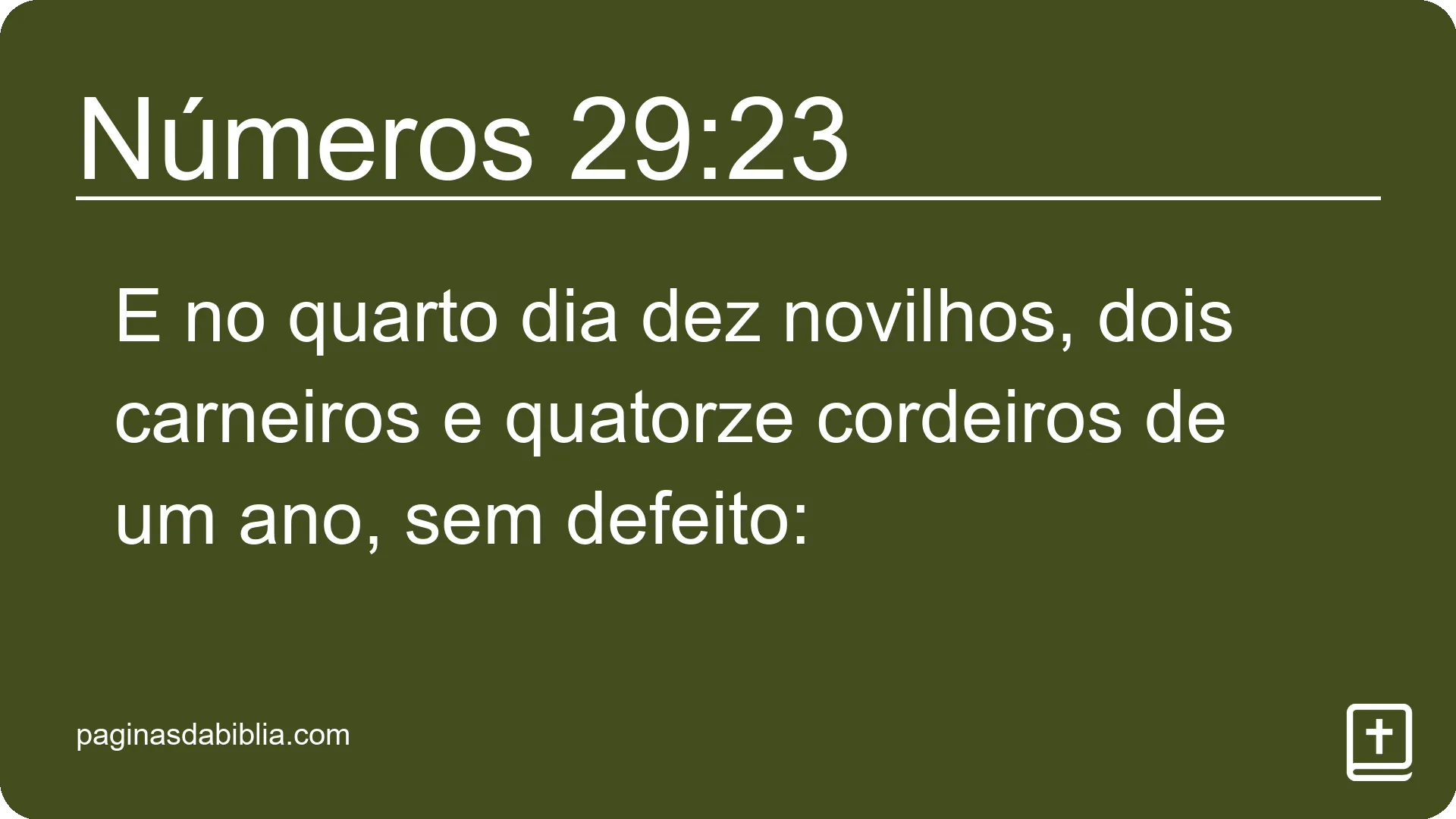 Números 29:23