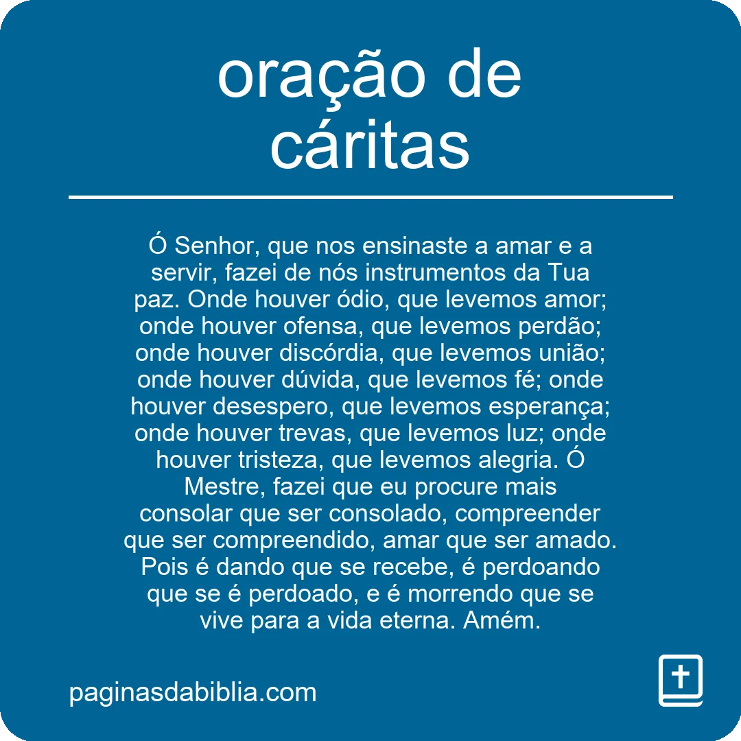 oração de cáritas