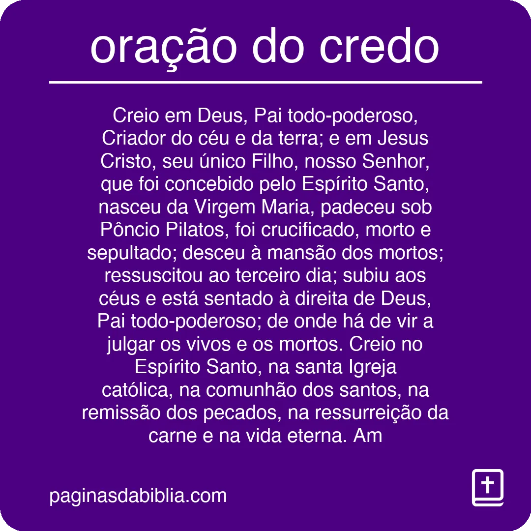 oração do credo