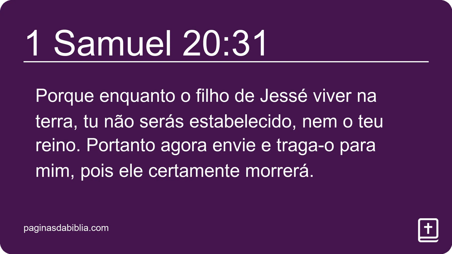 1 Samuel 20:31