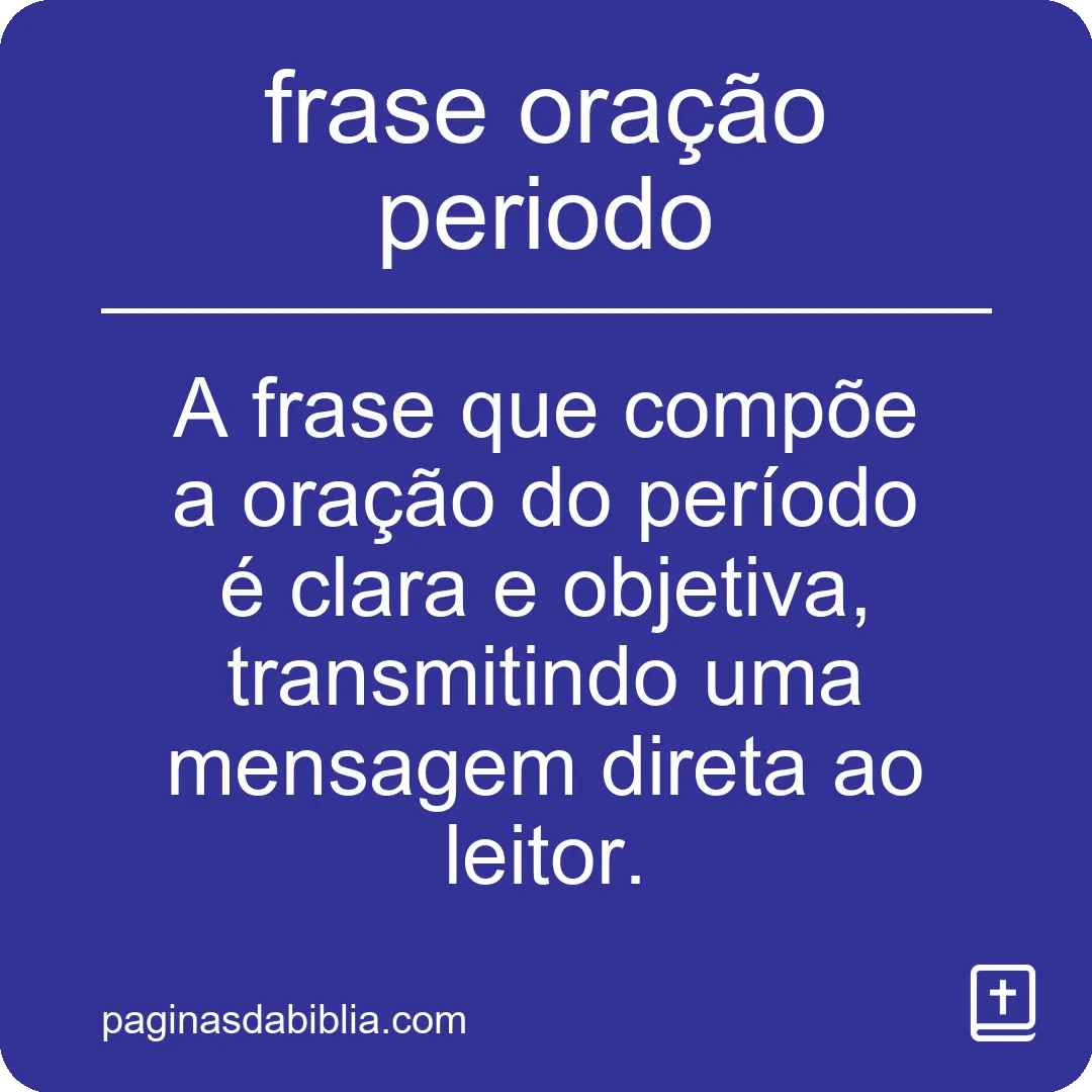 frase oração periodo