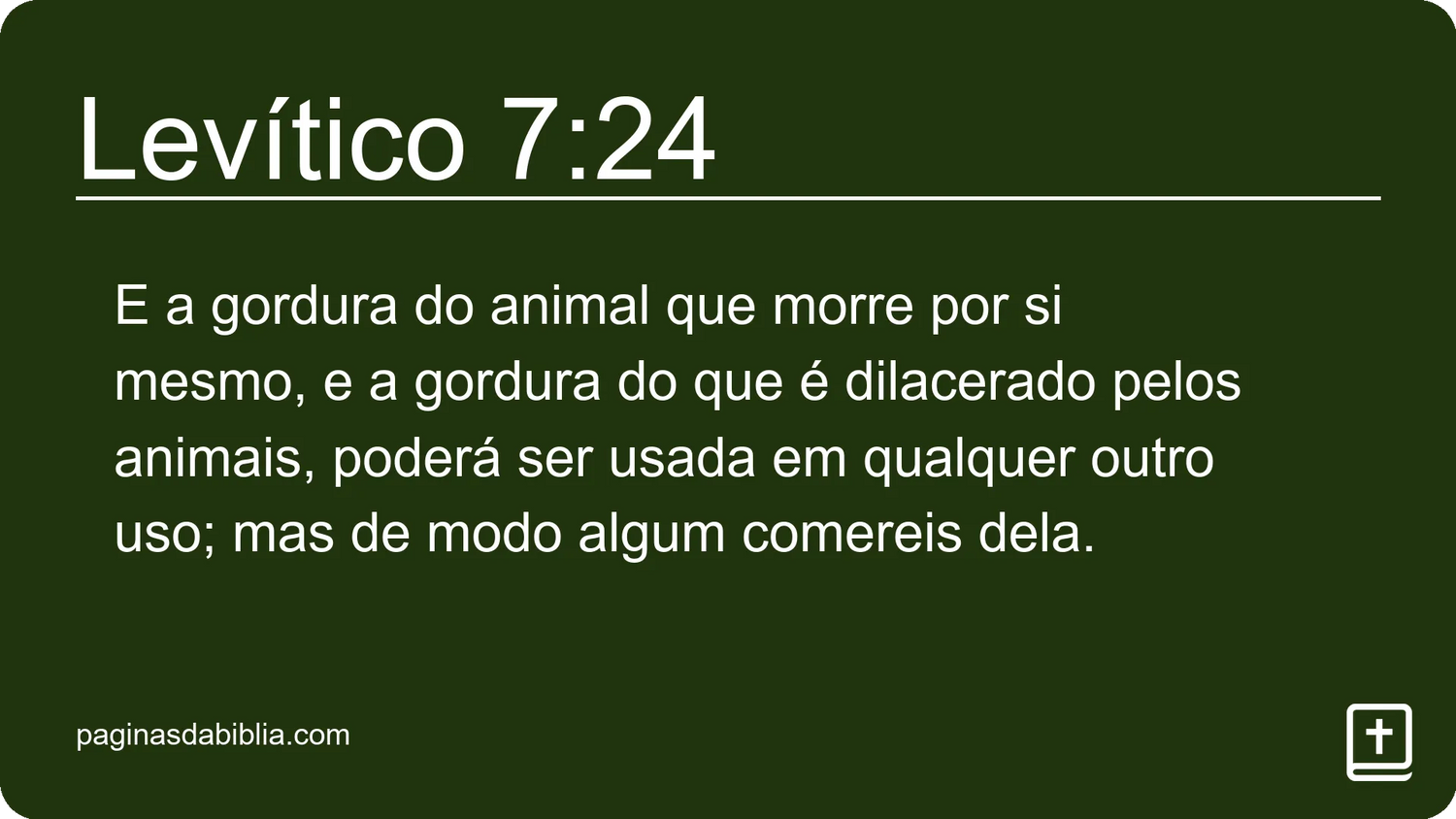 Levítico 7:24