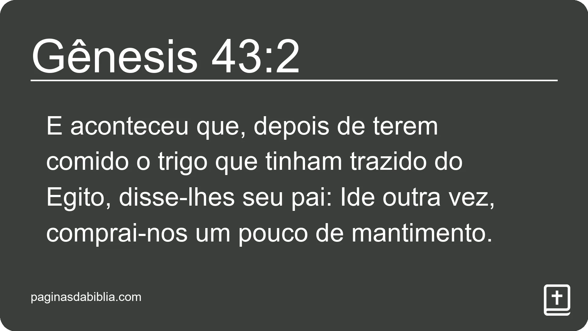 Gênesis 43:2