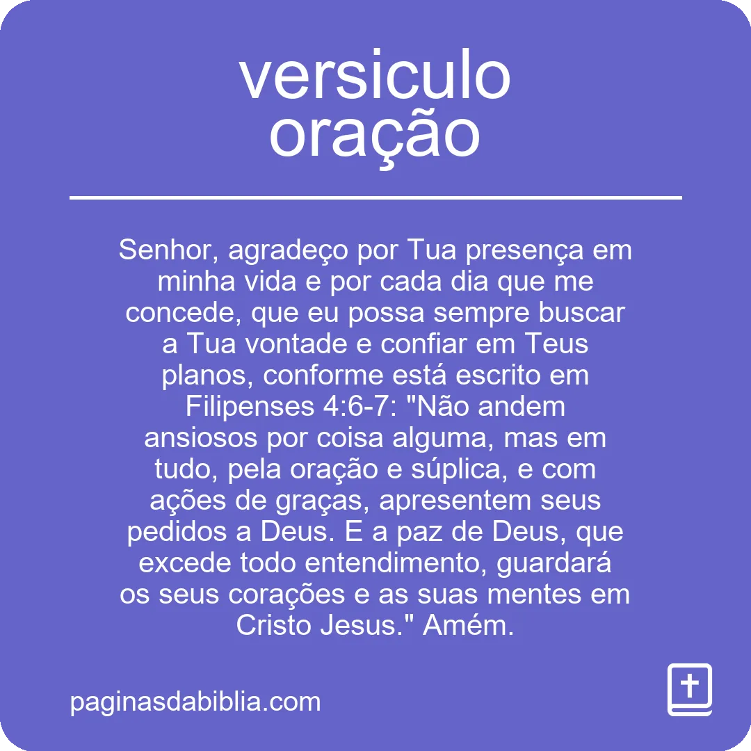 versiculo oração