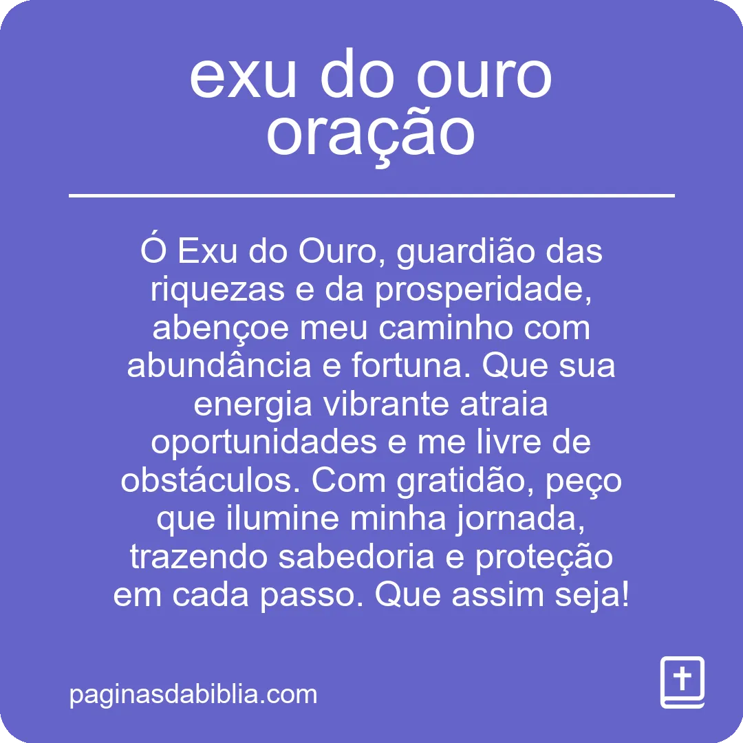 exu do ouro oração