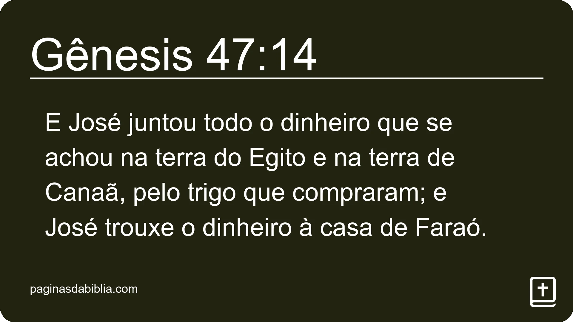 Gênesis 47:14