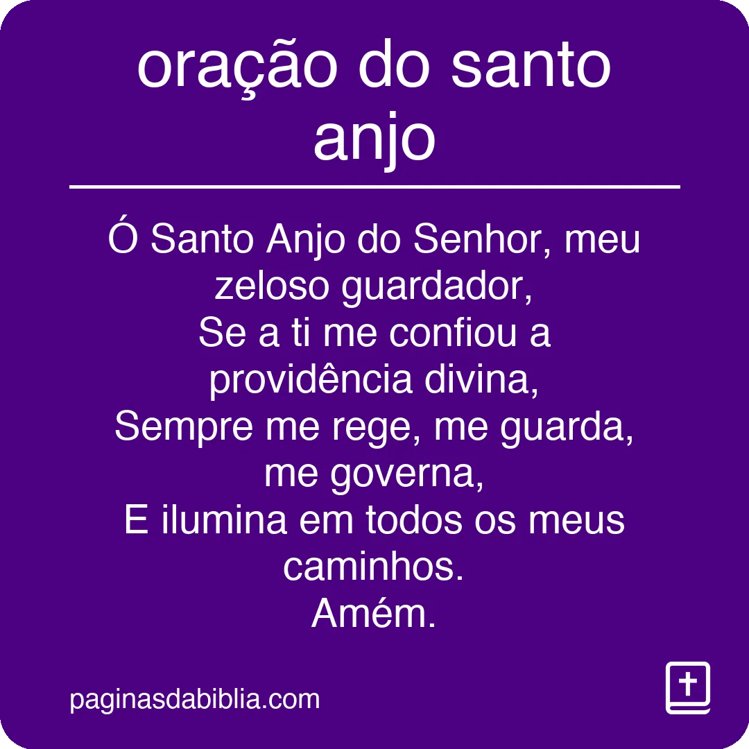 oração do santo anjo