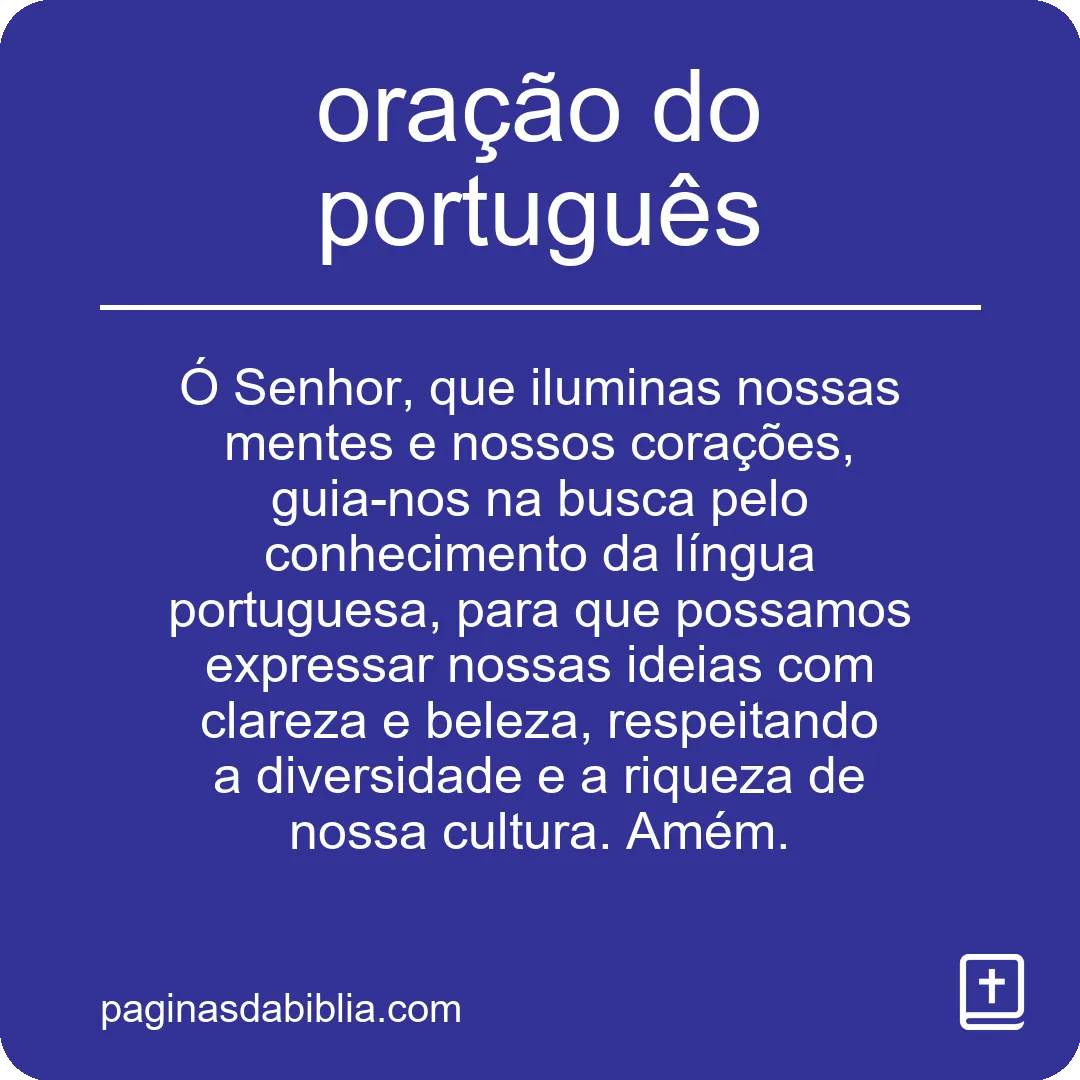 oração do português