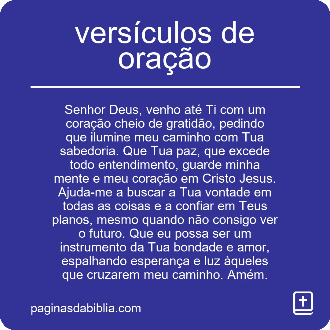 versículos de oração