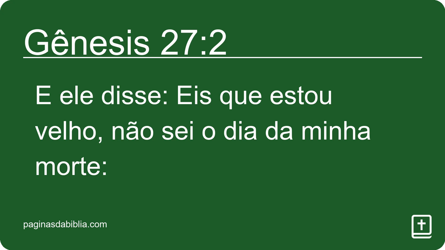 Gênesis 27:2