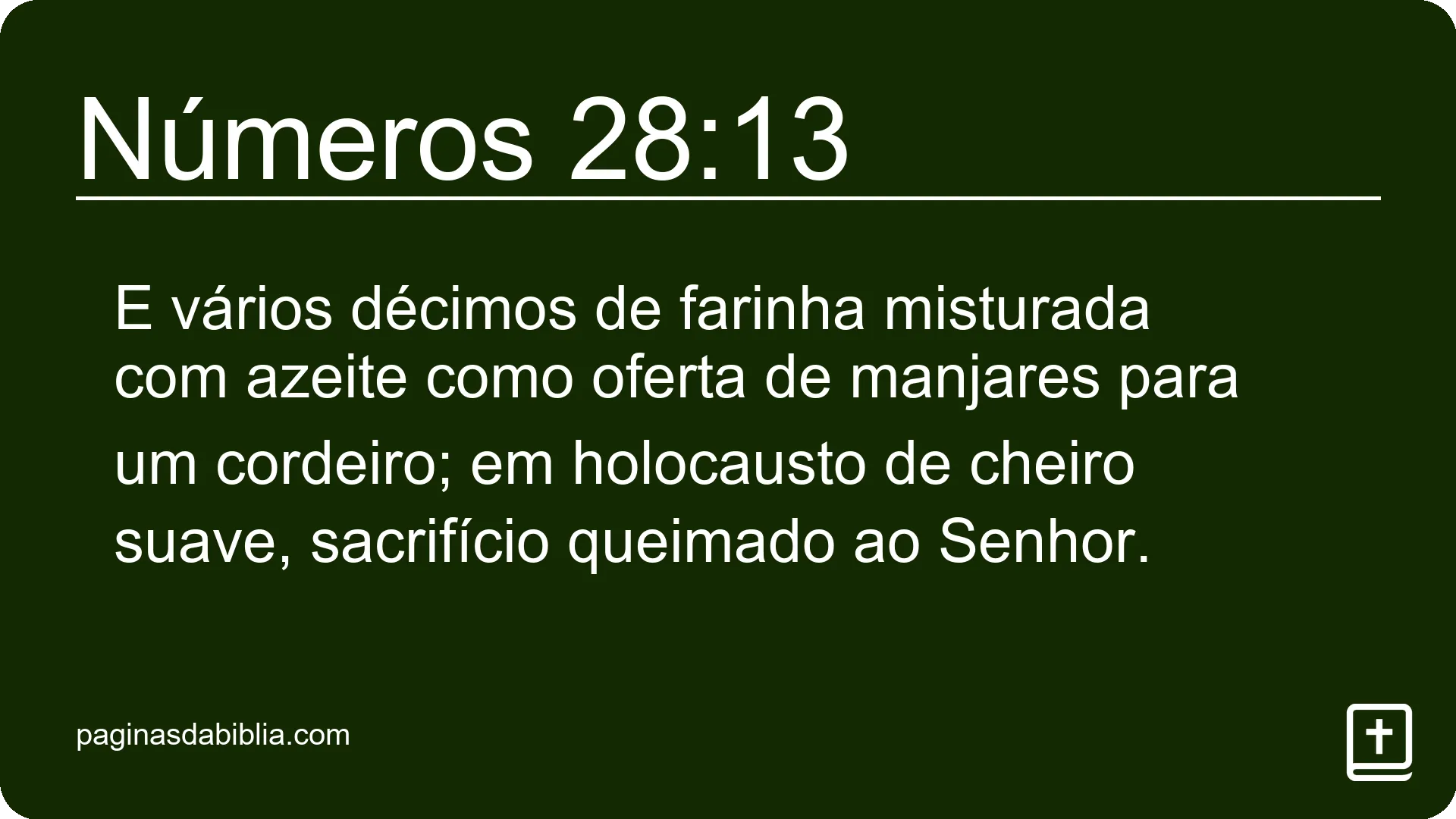 Números 28:13