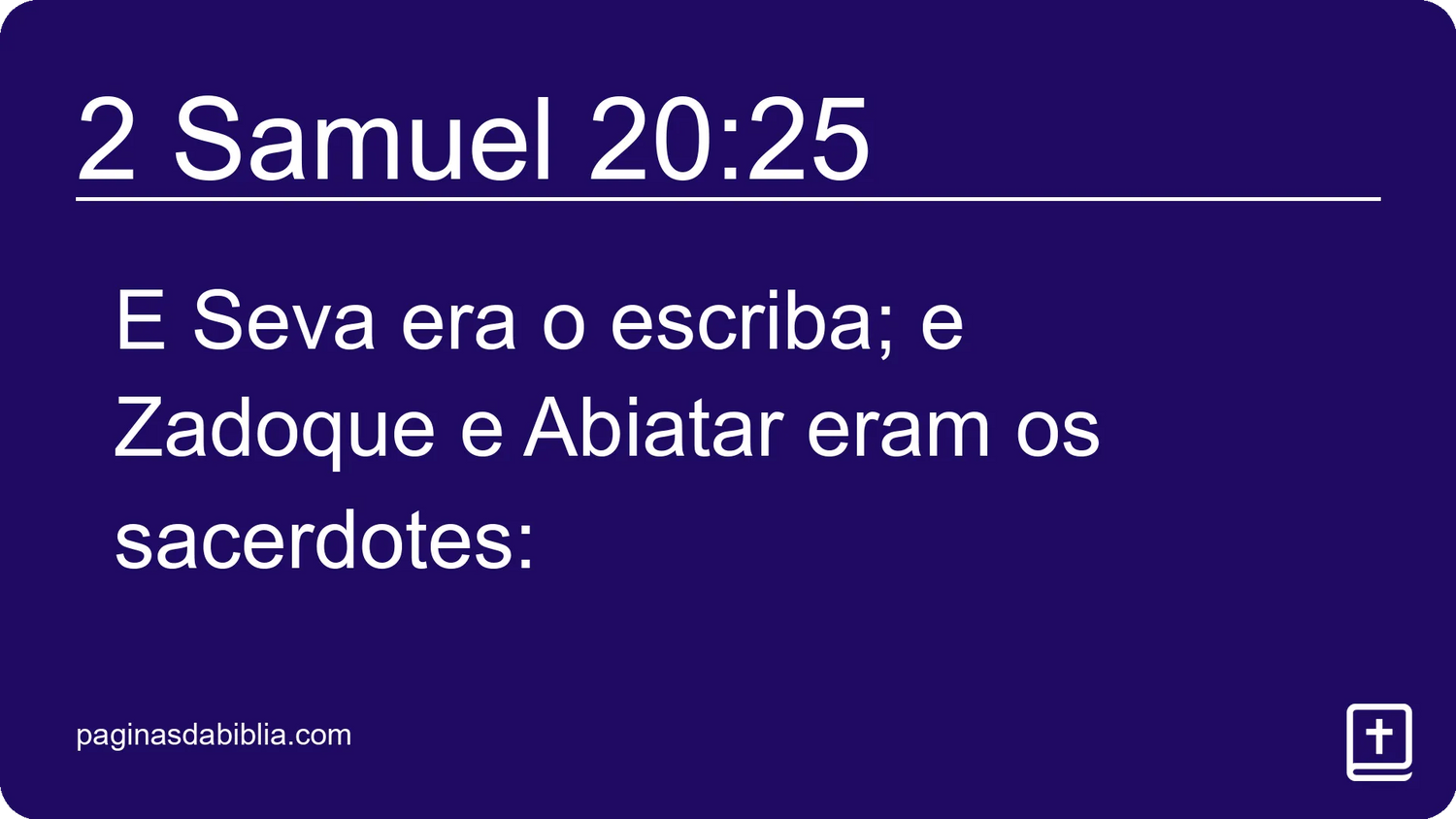 2 Samuel 20:25