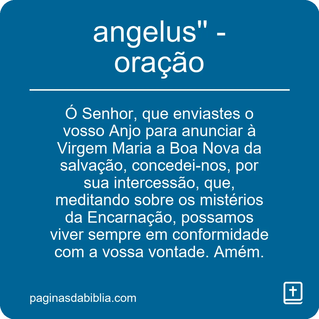 angelus'' - oração