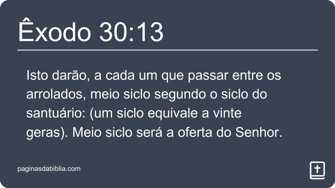 Êxodo 30:13