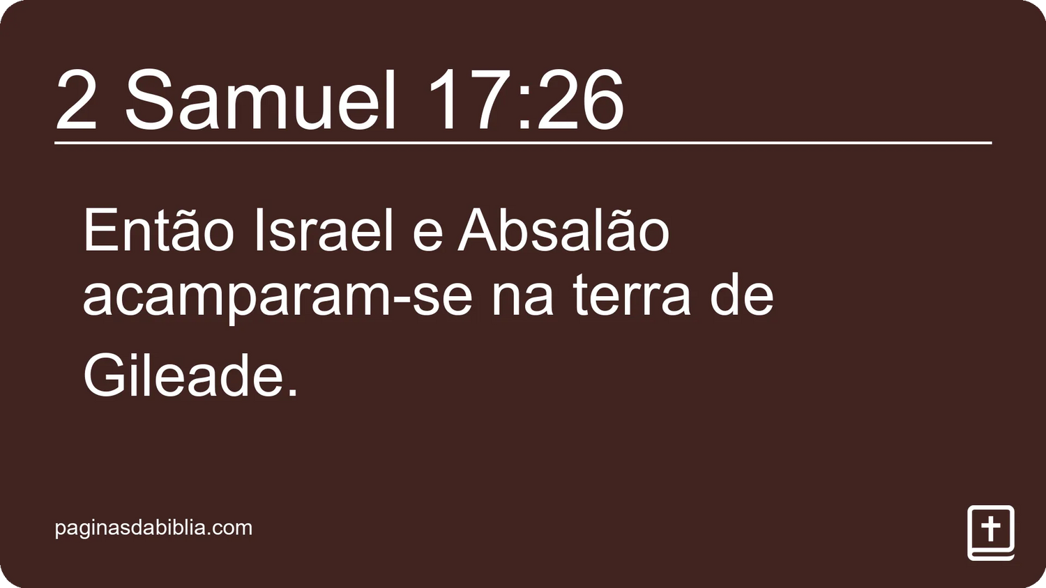 2 Samuel 17:26