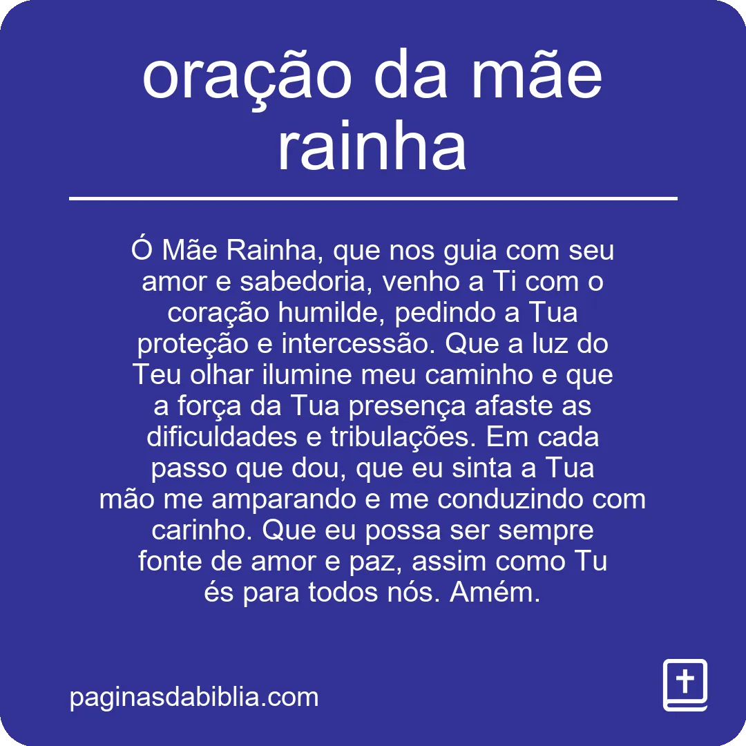 oração da mãe rainha