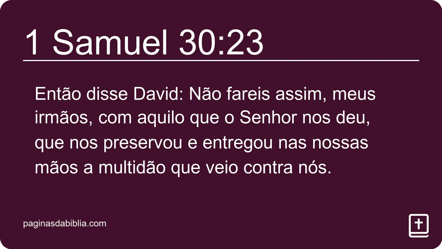 1 Samuel 30:23