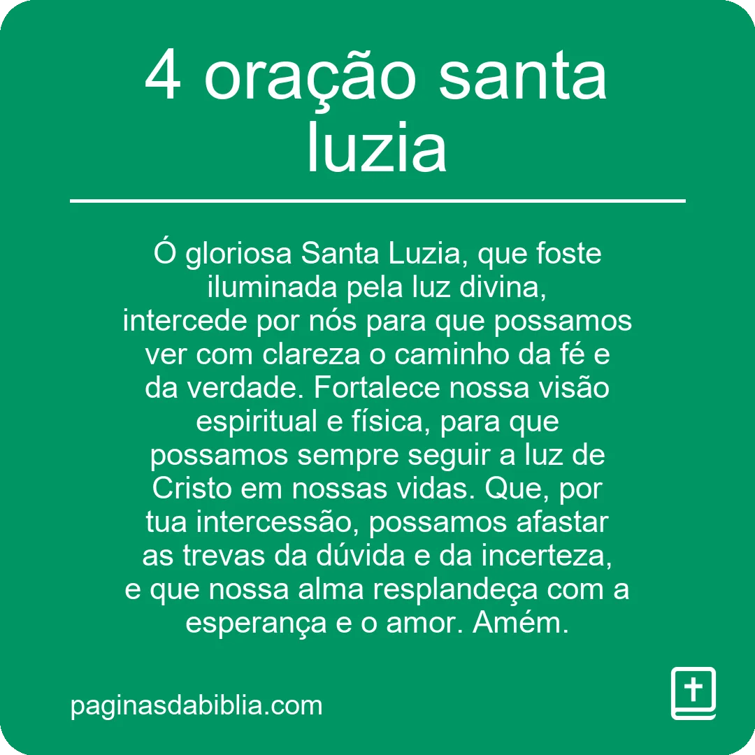 4 Oração Santa Luzia: Proteção e Fé