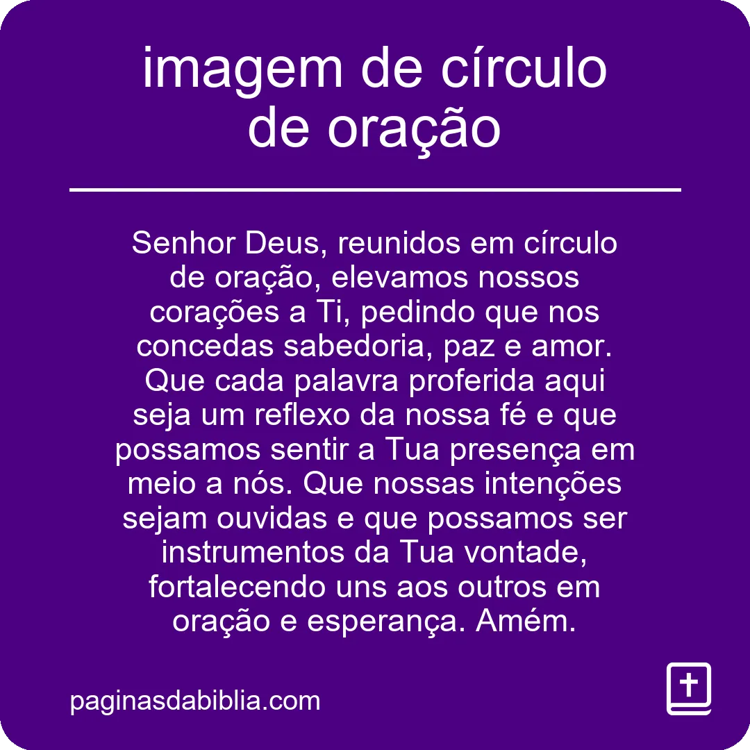 Círculo de Oração: Imagem de Fé