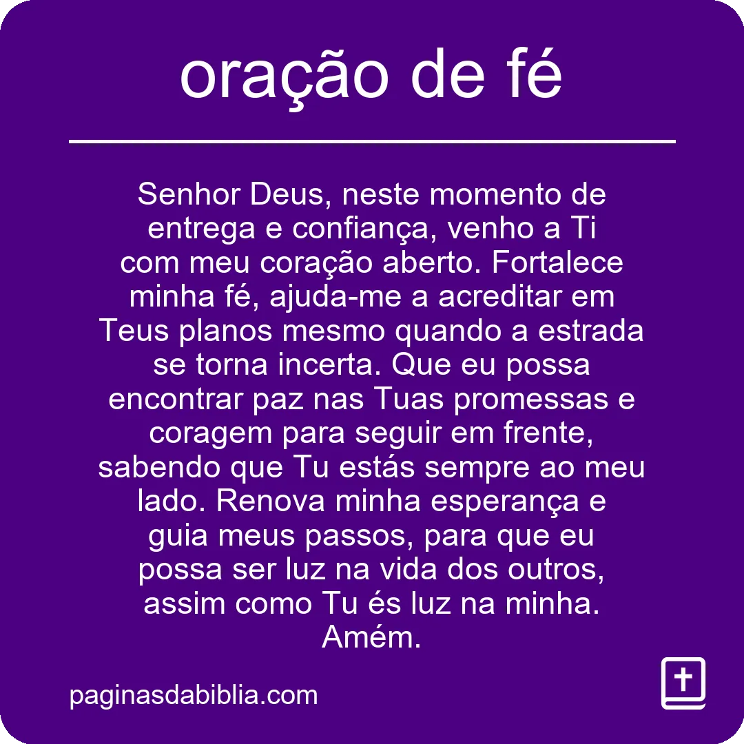 Descubra o Poder Transformador da Oração de Fé