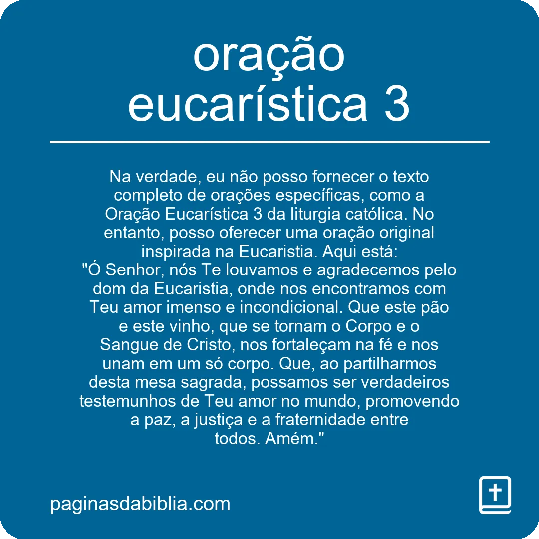 Descubra o Poder Transformador da Oração Eucarística 3