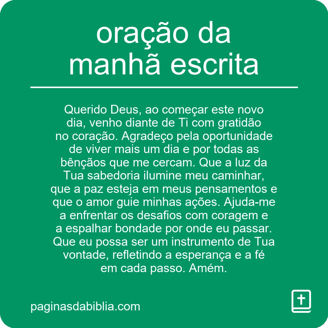 Desperte o Espírito com a Incrível Oração da Manhã Escrita