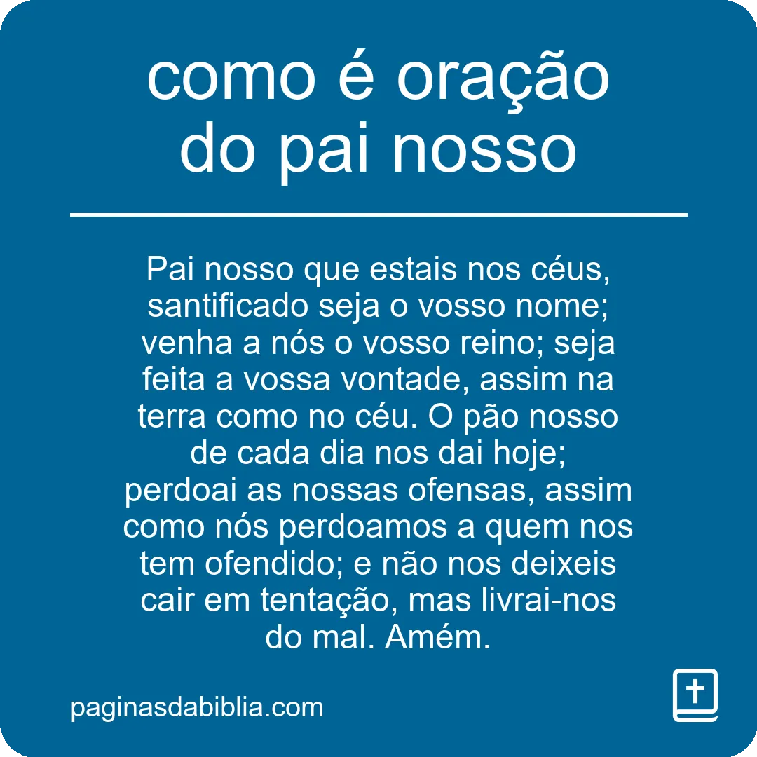 Desvendando a Oração do Pai Nosso