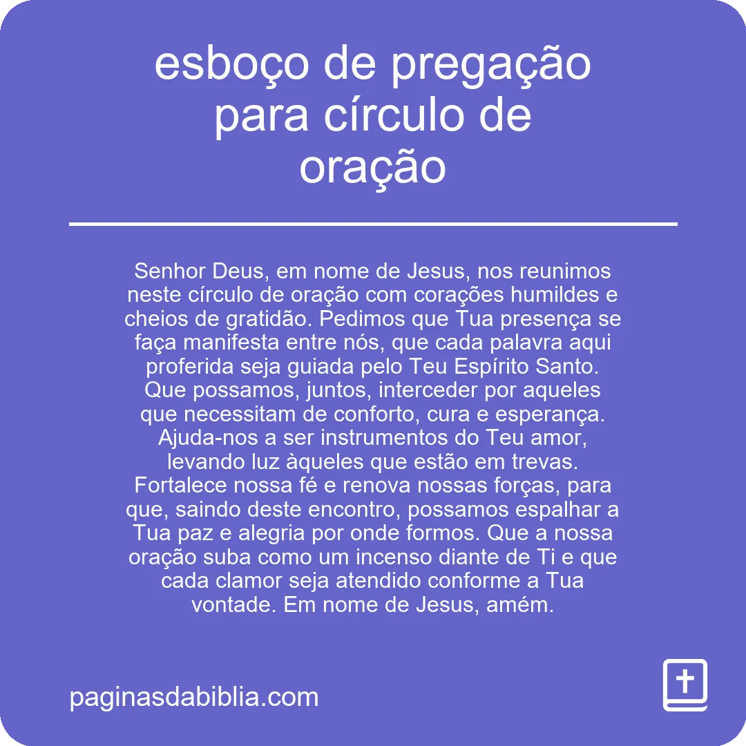 Esboço de pregação: Fortaleça sua fé na oração