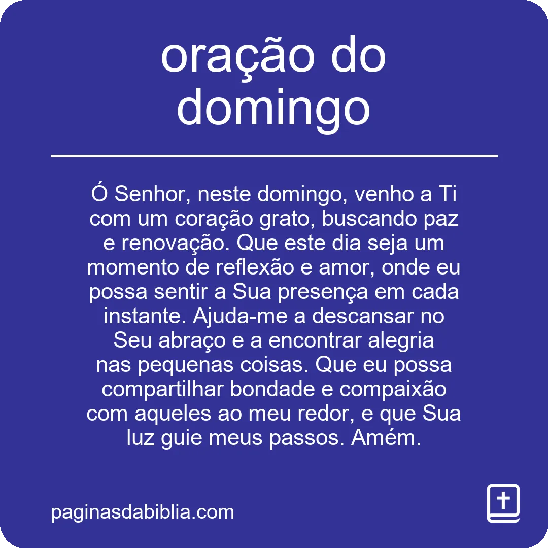 experimente esta oracao do domingo poder transformador Experimente esta Oração do Domingo: Poder Transformador.