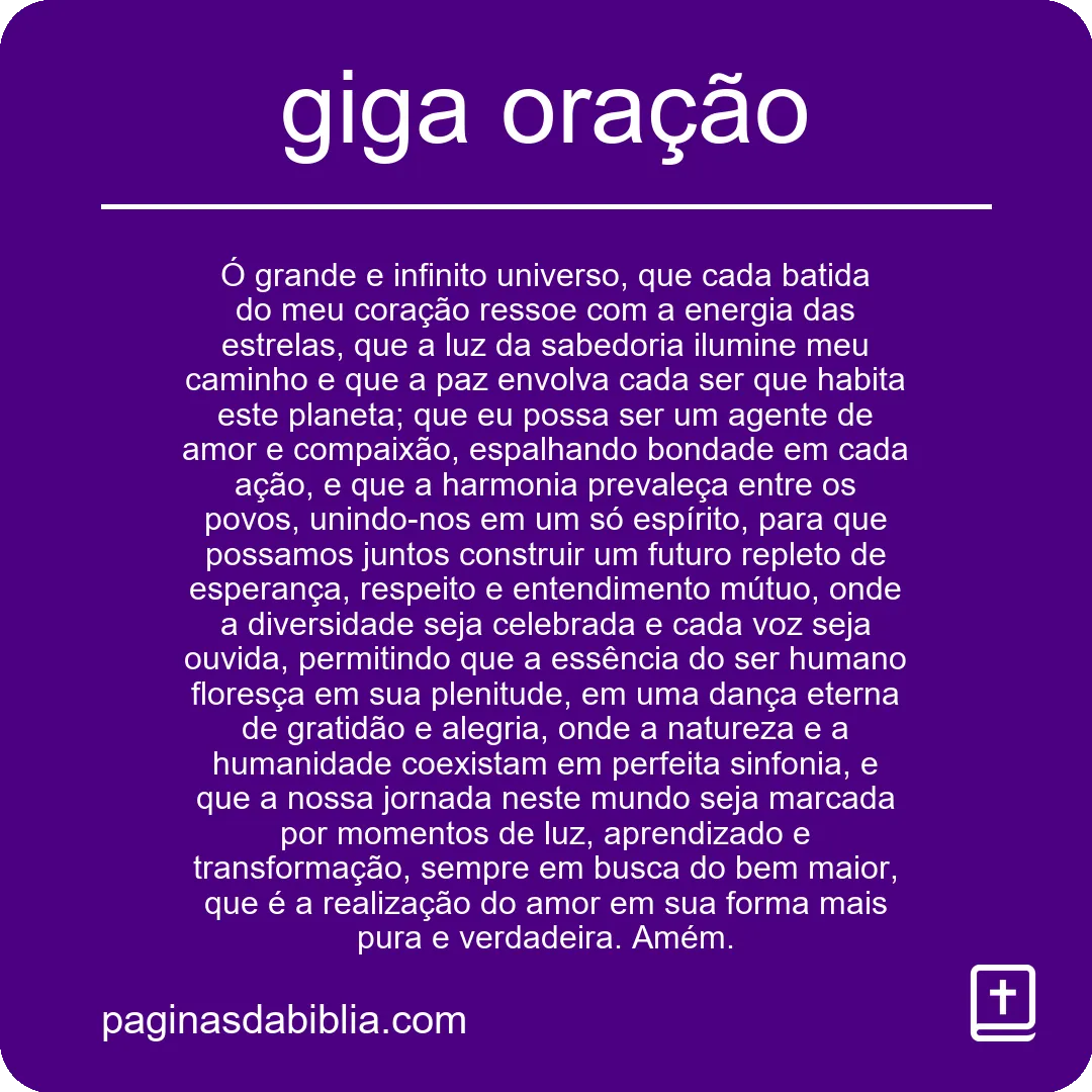 Giga Oração Transformadora: Conecte-se com o Poder Divino