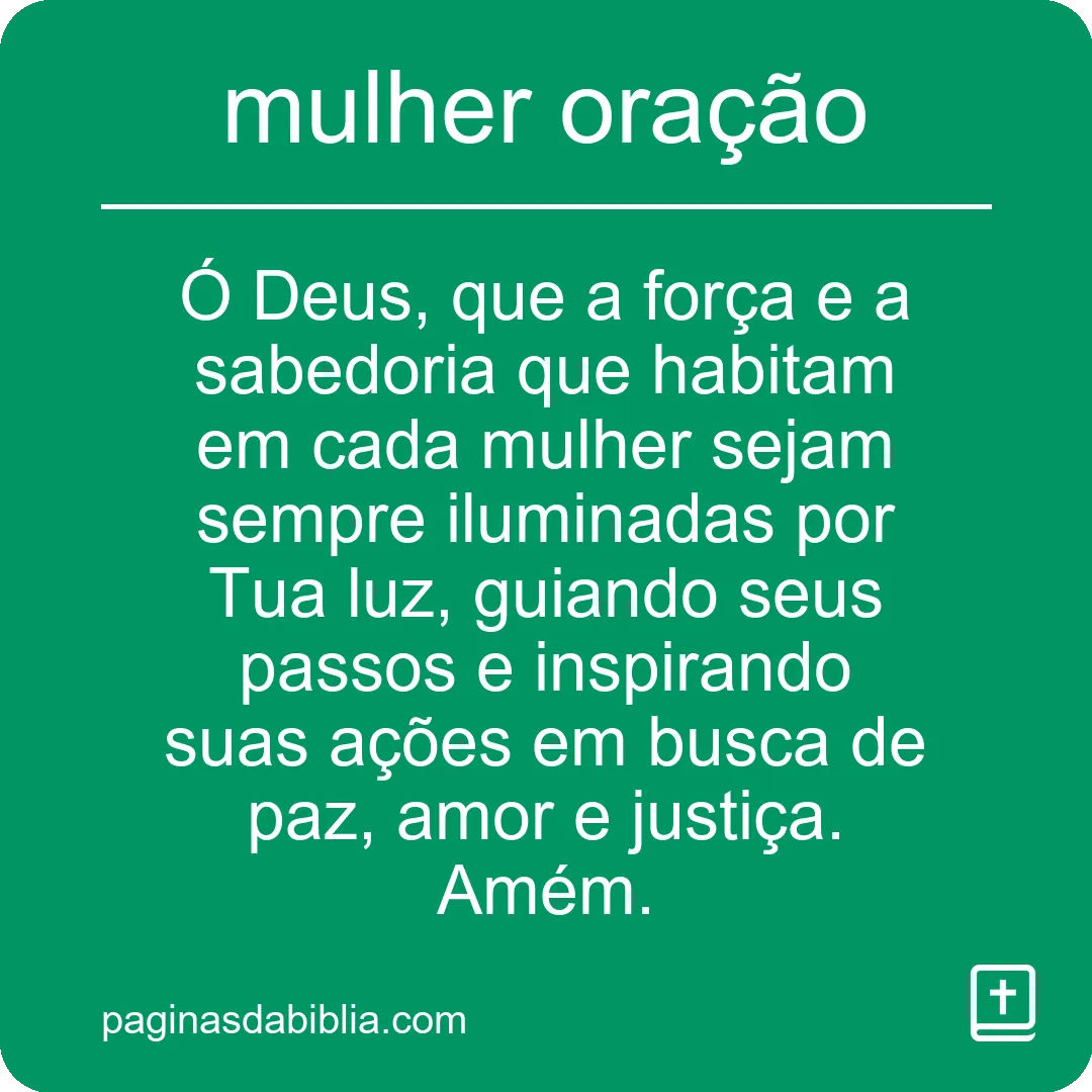 Mulher: Poder da Oração