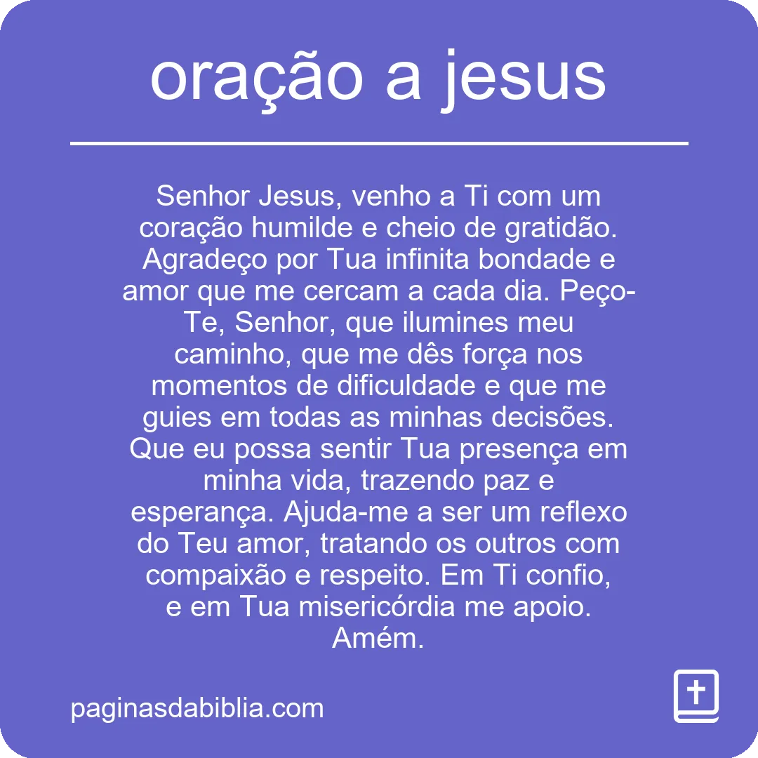 Oração a Jesus: Poder Transformador em Nossas Vidas