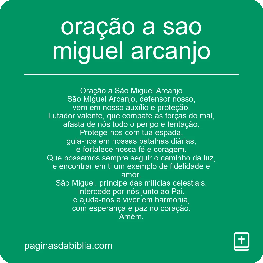 Oração a São Miguel Arcanjo: Transformação Espiritual
