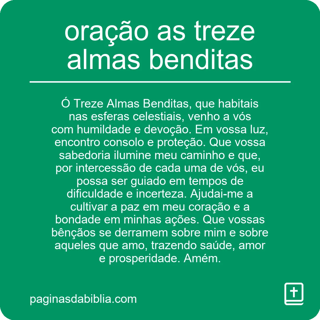 Oração as Treze Almas: Poder e Proteção