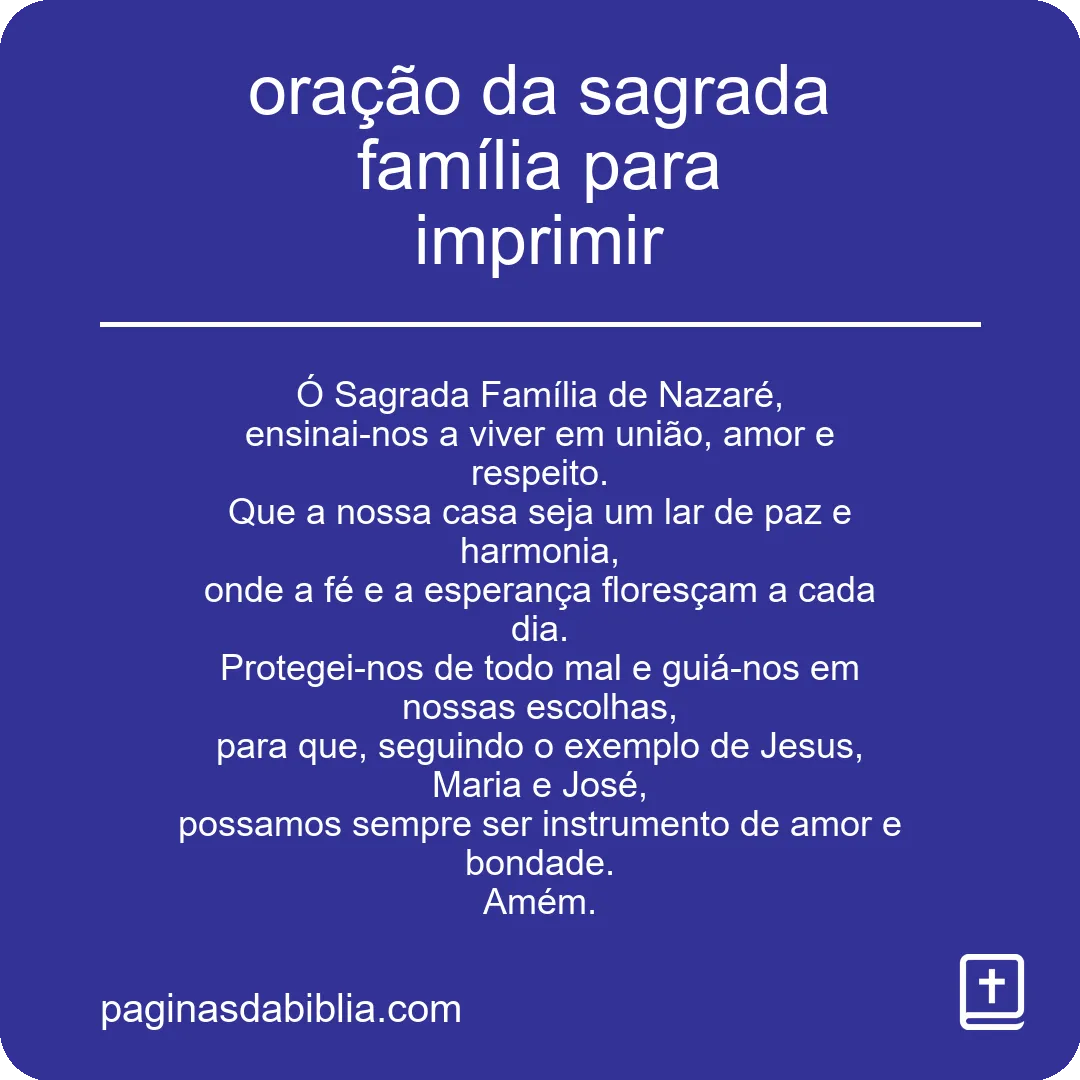 Oração da Sagrada Família: Poder Espiritual Transformador.