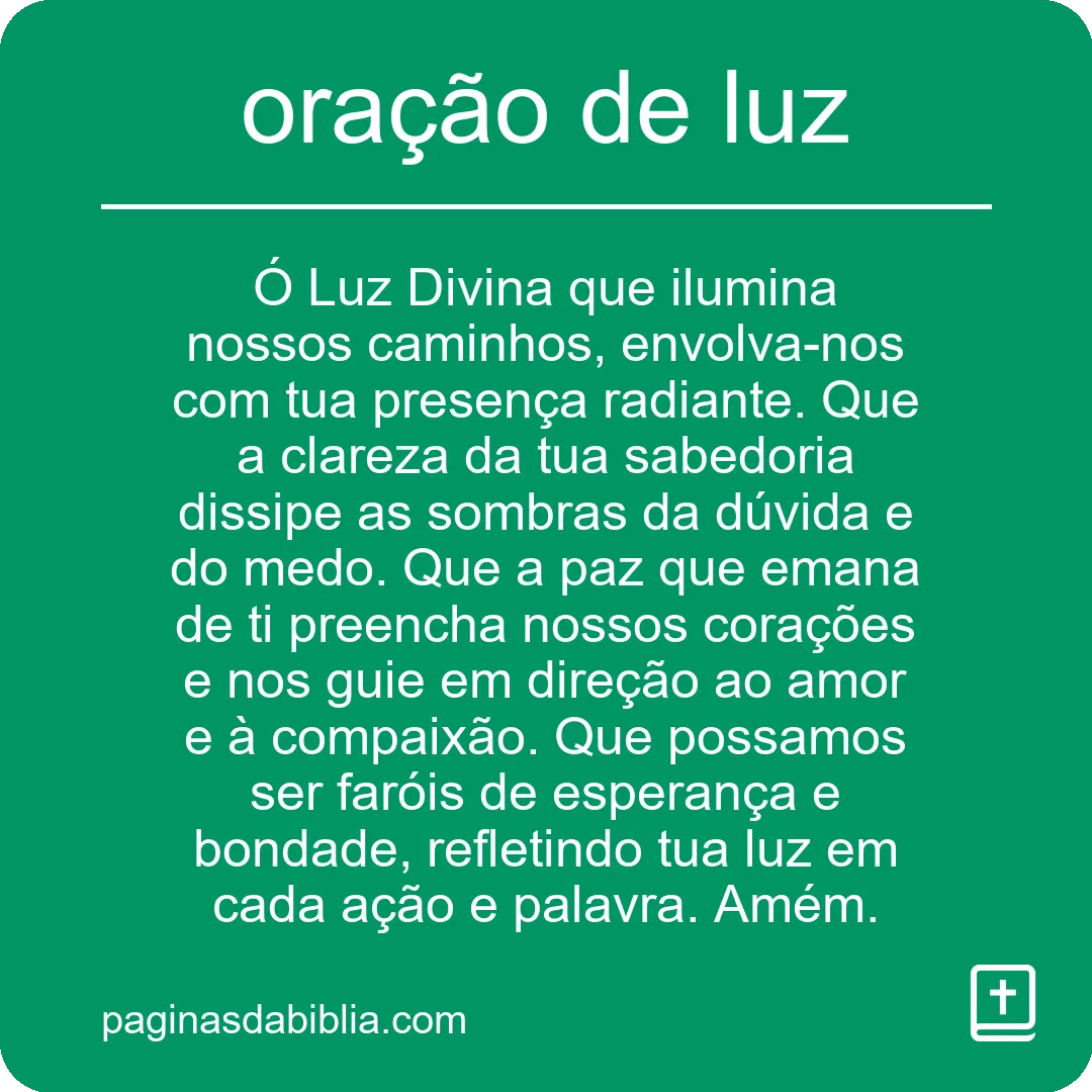 Oração de Luz: Transformação Espiritual Poderosa